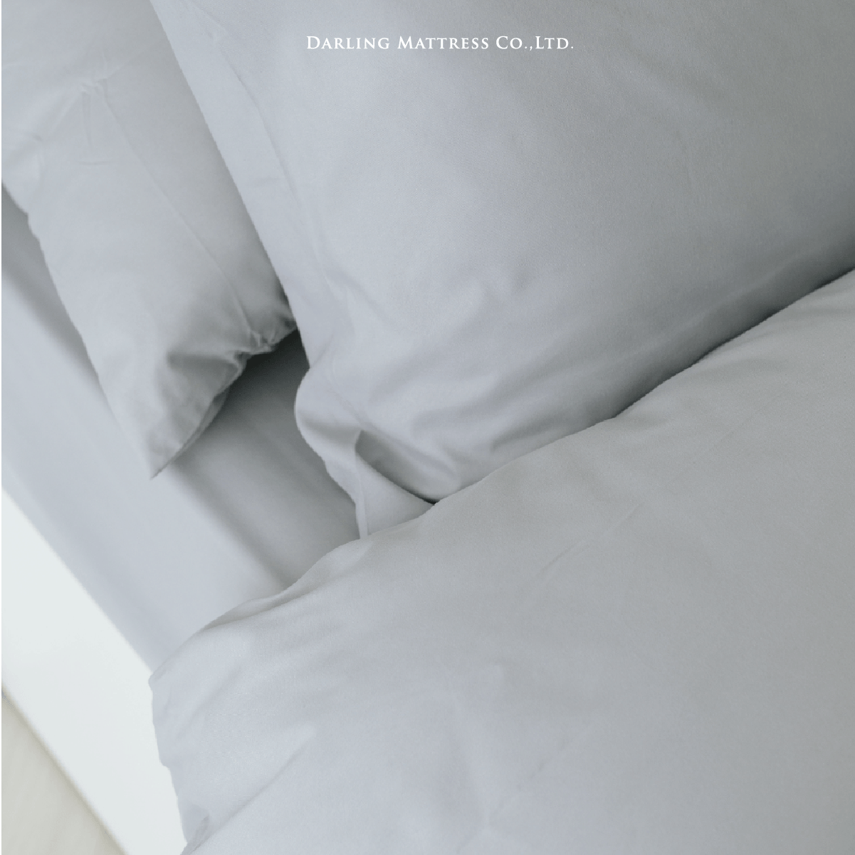ชุดผ้าปูผ้านวม 5 ฟุต DARLING MATTRESS รุ่นสีพื้น สีเทาอ่อน_3